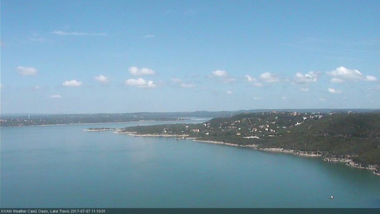 Lake Travis webcam, July 7, 2017 10:40 AM CT