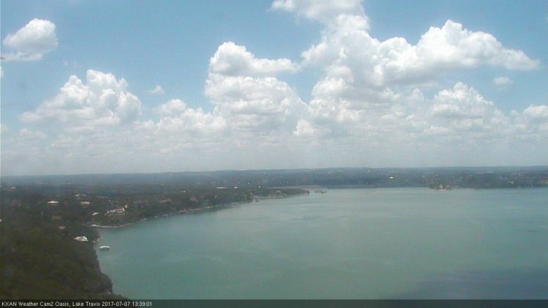 Lake Travis webcam, July 7, 2017 12:45 PM CT