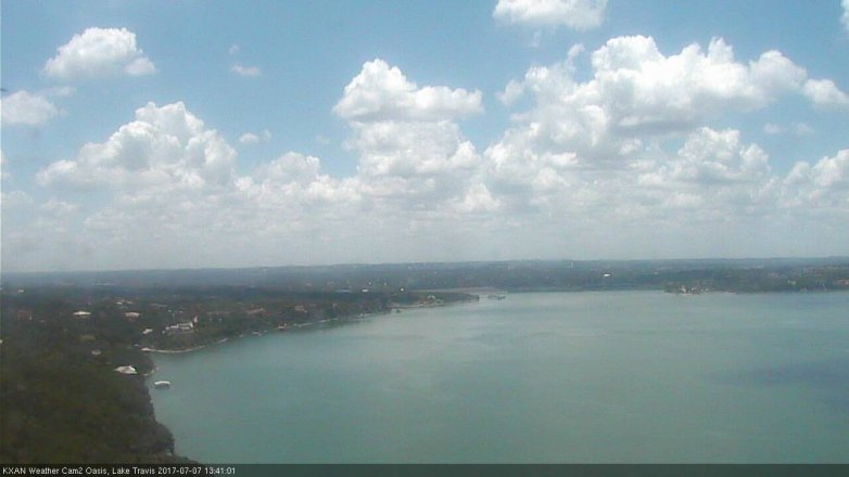 Lake Travis webcam, July 7, 2017 1:00 PM CT