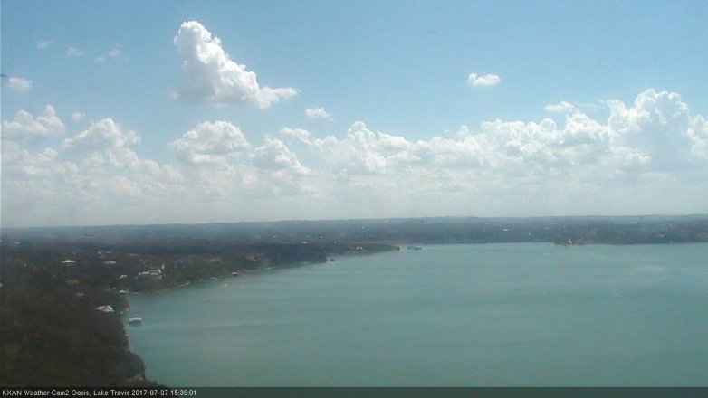 Lake Travis webcam, July 7, 2017 2:50 PM CT