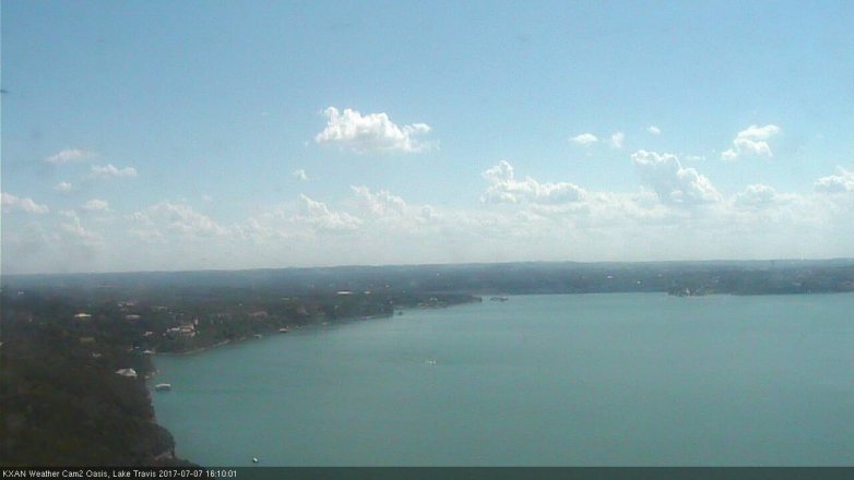 Lake Travis webcam, July 7, 2017 3:30 PM CT
