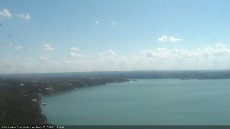 Lake Travis webcam, July 7, 2017 3:35 PM CT