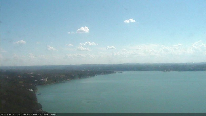 Lake Travis webcam, July 7, 2017 3:50 PM CT
