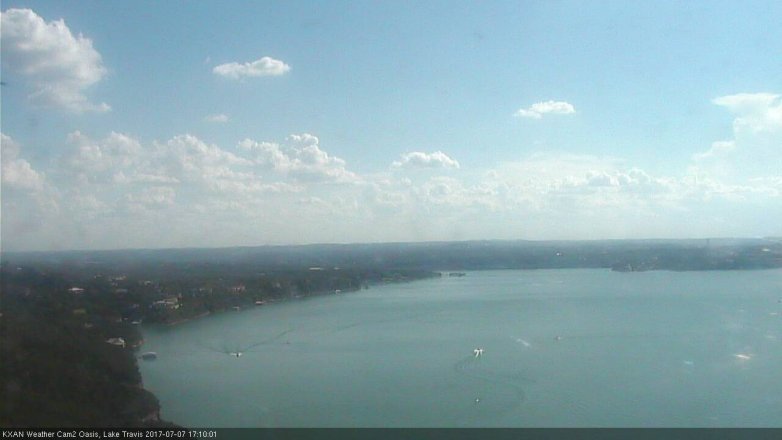 Lake Travis webcam, July 7, 2017 4:20 PM CT