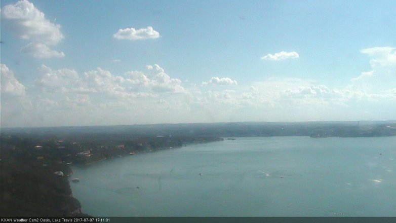 Lake Travis webcam, July 7, 2017 4:25 PM CT