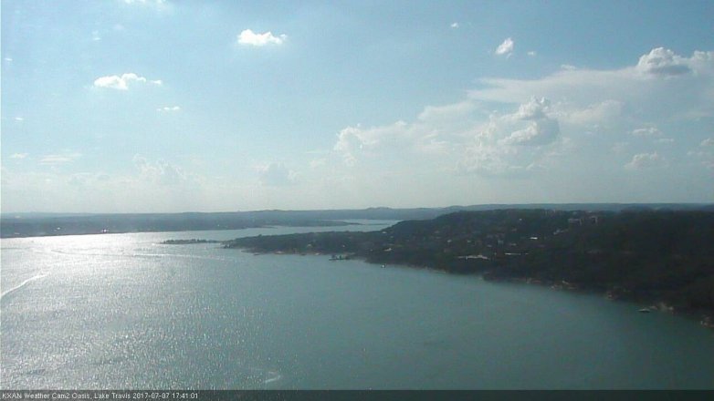 Lake Travis webcam, July 7, 2017 4:45 PM CT