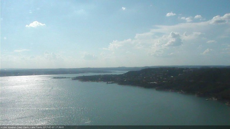 Lake Travis webcam, July 7, 2017 4:50 PM CT