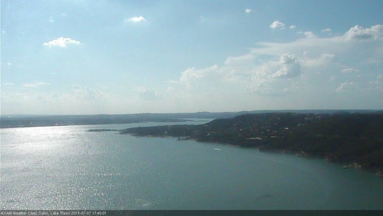 Lake Travis webcam, July 7, 2017 5:05 PM CT