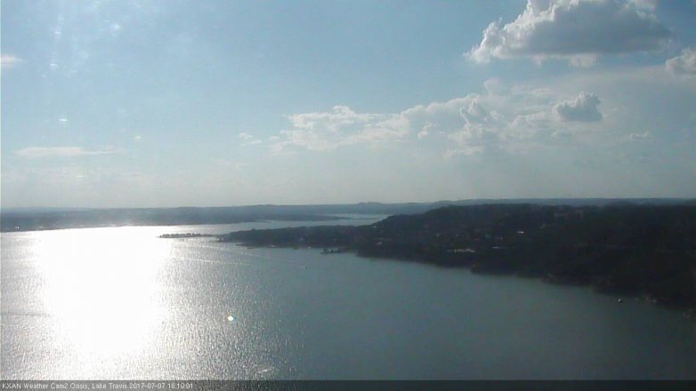 Lake Travis webcam, July 7, 2017 5:15 PM CT