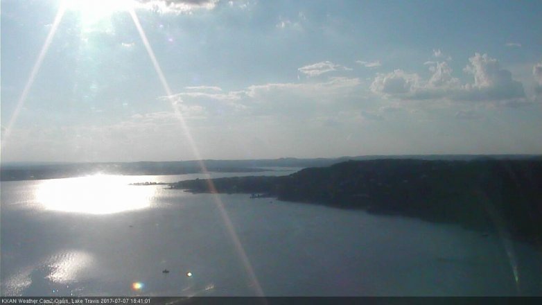 Lake Travis webcam, July 7, 2017 6:05 PM CT