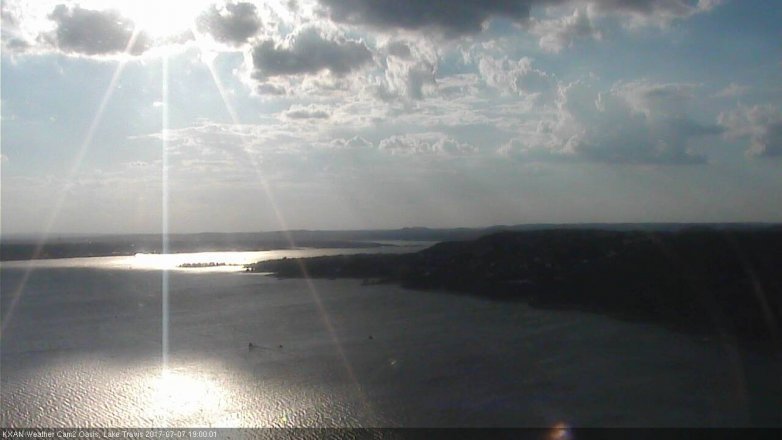 Lake Travis webcam, July 7, 2017 6:10 PM CT