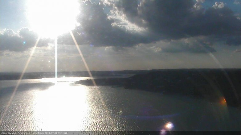 Lake Travis webcam, July 7, 2017 6:15 PM CT