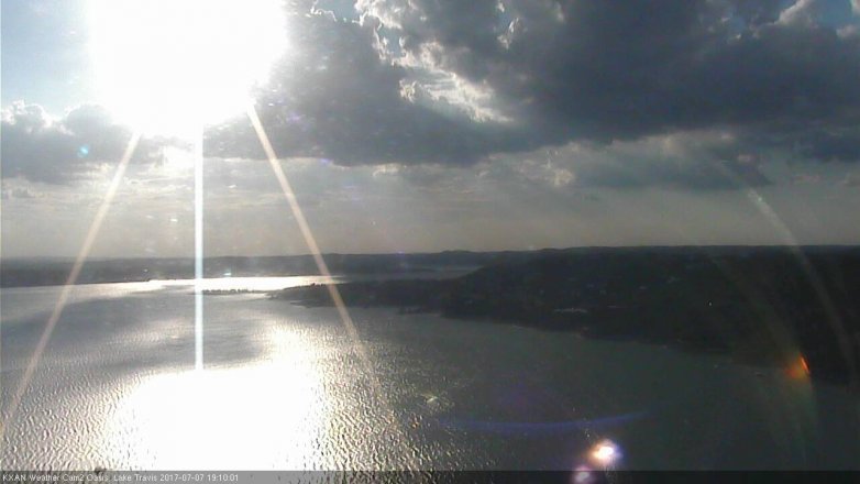Lake Travis webcam, July 7, 2017 6:40 PM CT
