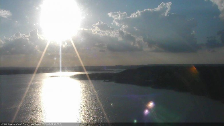 Lake Travis webcam, July 7, 2017 6:55 PM CT