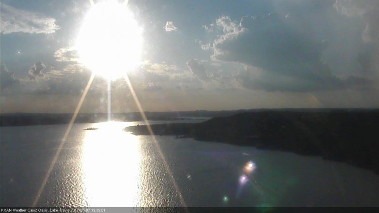 Lake Travis webcam, July 7, 2017 7:00 PM CT