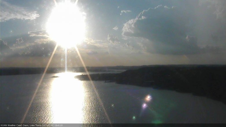 Lake Travis webcam, July 7, 2017 7:05 PM CT