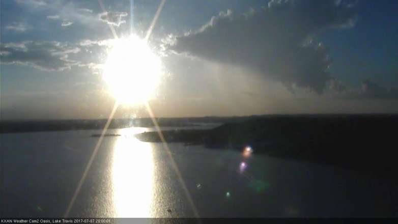 Lake Travis webcam, July 7, 2017 7:15 PM CT
