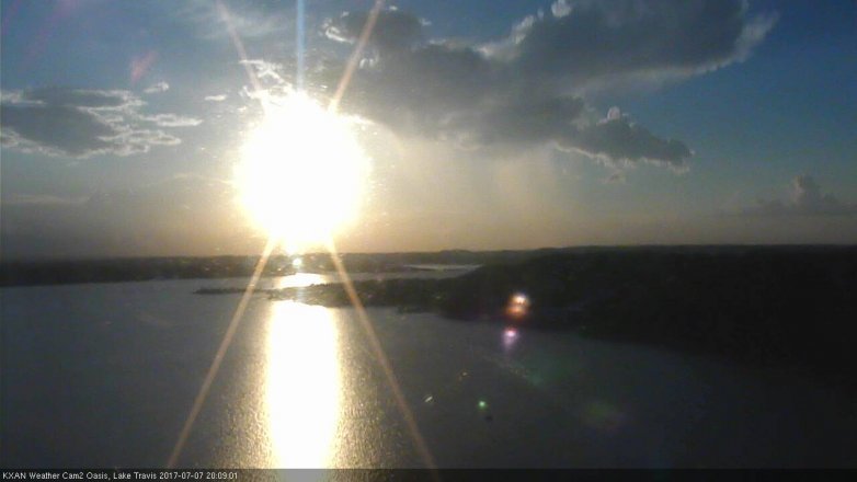 Lake Travis webcam, July 7, 2017 7:35 PM CT
