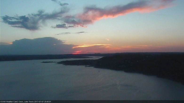 Lake Travis webcam, July 7, 2017 7:45 PM CT