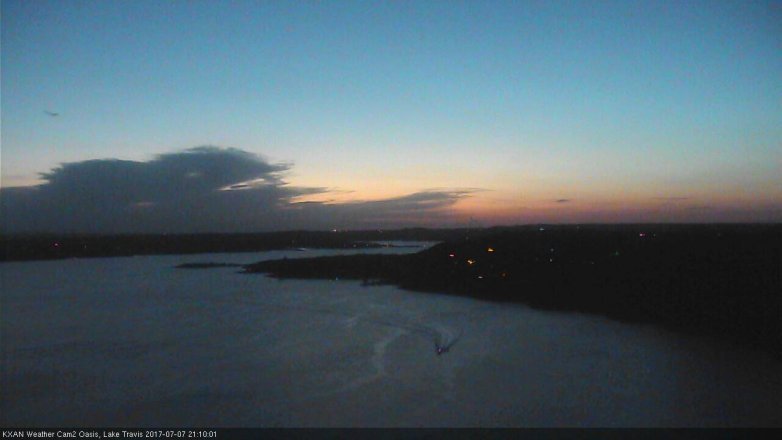 Lake Travis webcam, July 7, 2017 8:25 PM CT