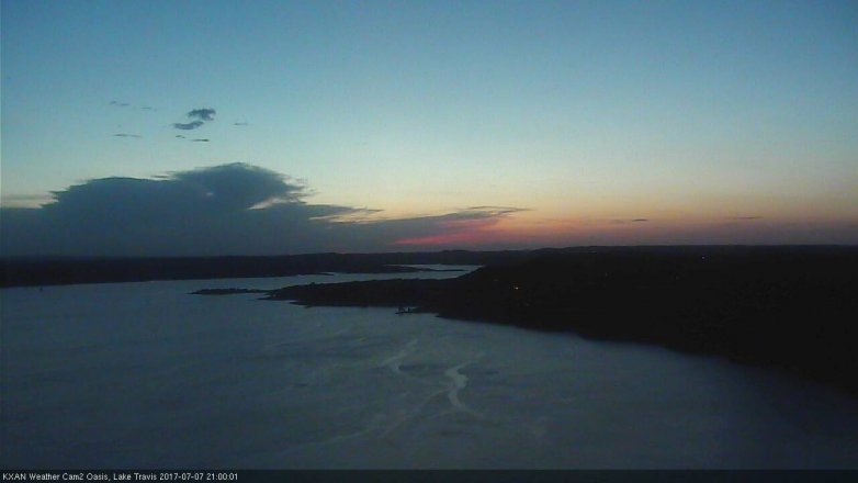 Lake Travis webcam, July 7, 2017 8:30 PM CT
