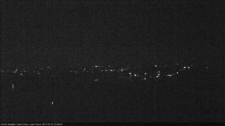 Lake Travis webcam, July 7, 2017 9:20 PM CT