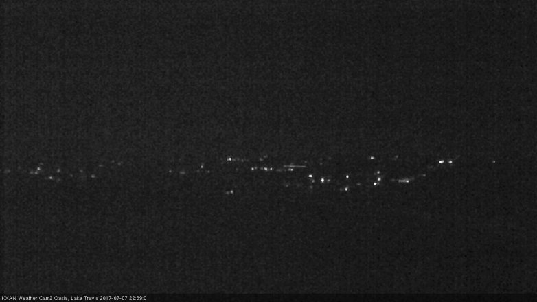 Lake Travis webcam, July 7, 2017 9:50 PM CT