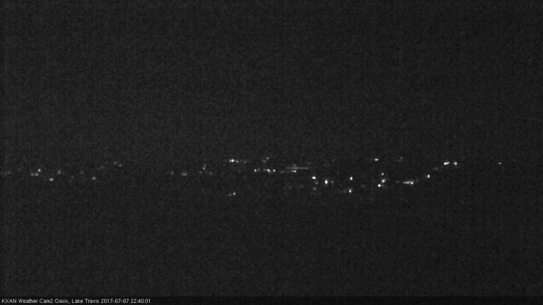 Lake Travis webcam, July 7, 2017 10:00 PM CT