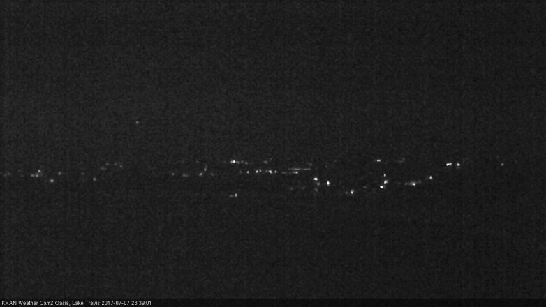 Lake Travis webcam, July 7, 2017 10:45 PM CT