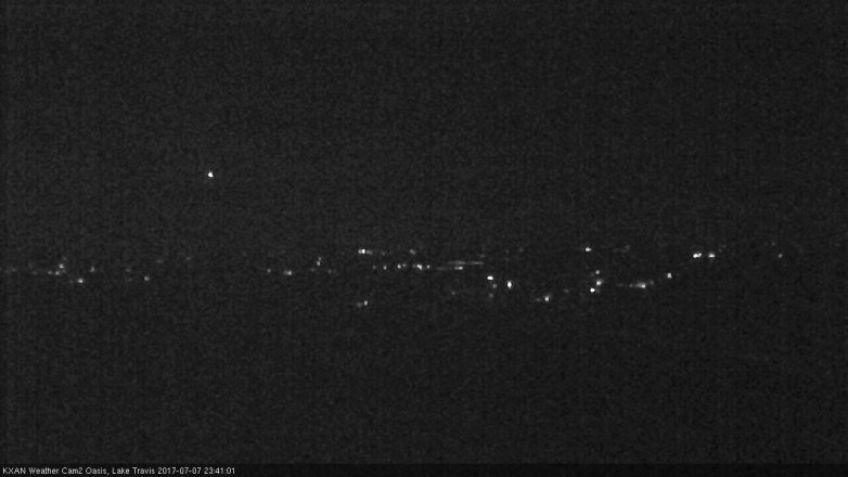 Lake Travis webcam, July 7, 2017 11:00 PM CT