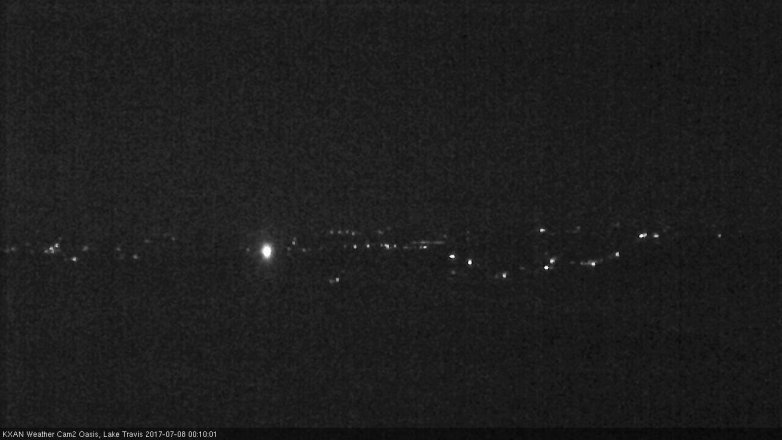 Lake Travis webcam, July 7, 2017 11:20 PM CT