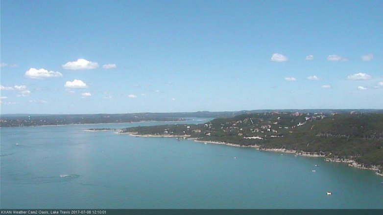 Lake Travis webcam, July 8, 2017 11:20 AM CT
