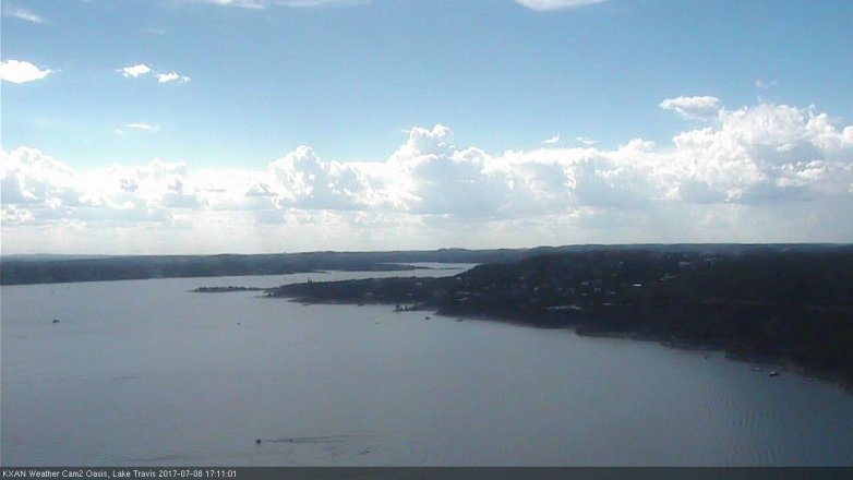Lake Travis webcam, July 8, 2017 4:30 PM CT
