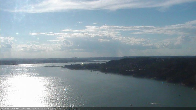 Lake Travis webcam, July 8, 2017 5:15 PM CT