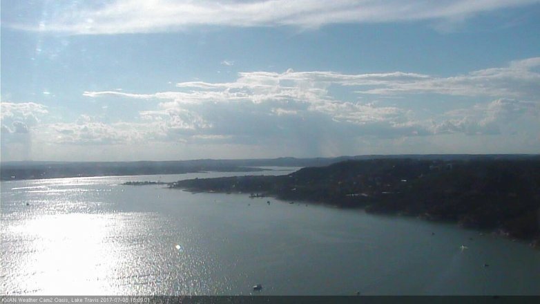 Lake Travis webcam, July 8, 2017 5:30 PM CT