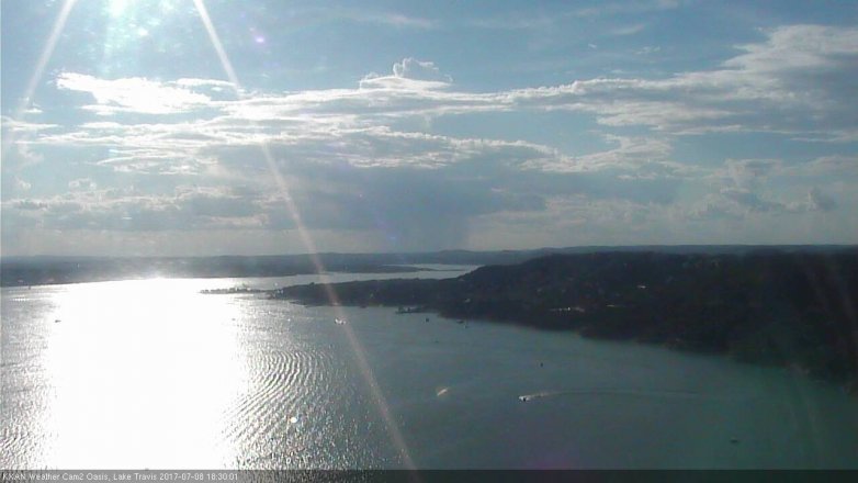 Lake Travis webcam, July 8, 2017 5:35 PM CT