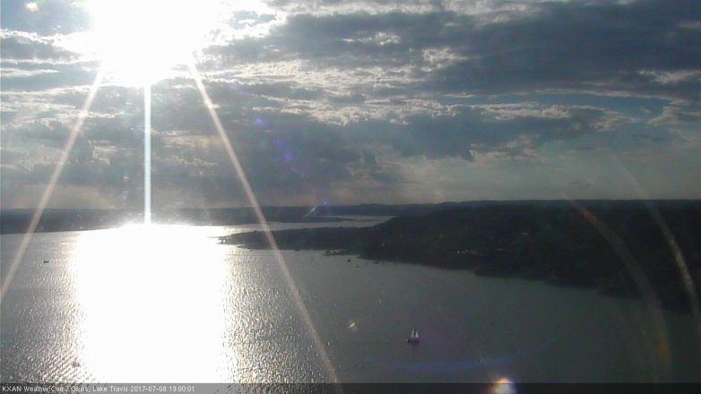Lake Travis webcam, July 8, 2017 6:30 PM CT