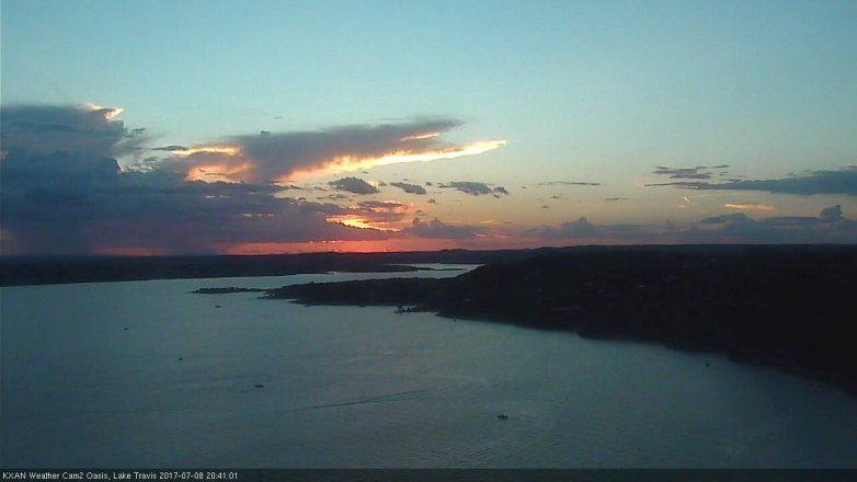 Lake Travis webcam, July 8, 2017 7:50 PM CT
