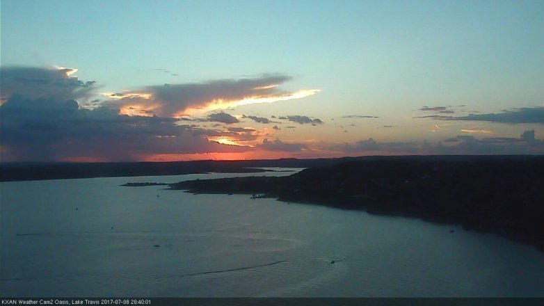 Lake Travis webcam, July 8, 2017 7:55 PM CT