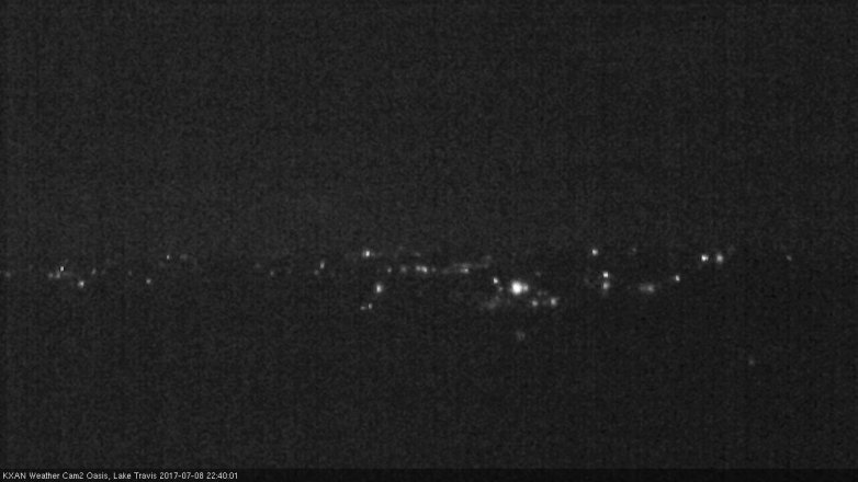 Lake Travis webcam, July 8, 2017 9:45 PM CT