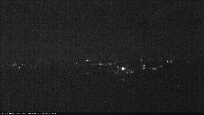 Lake Travis webcam, July 8, 2017 9:50 PM CT
