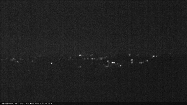 Lake Travis webcam, July 8, 2017 10:50 PM CT