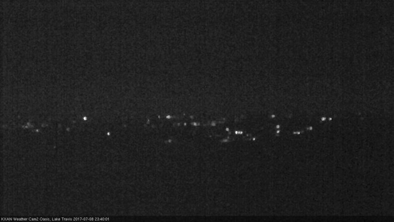 Lake Travis webcam, July 8, 2017 10:55 PM CT
