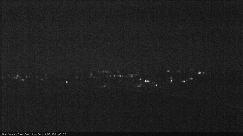 Lake Travis webcam, July 8, 2017 11:20 PM CT