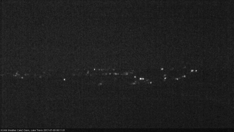 Lake Travis webcam, July 8, 2017 11:25 PM CT