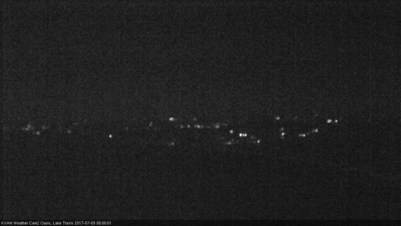 Lake Travis webcam, July 8, 2017 11:30 PM CT