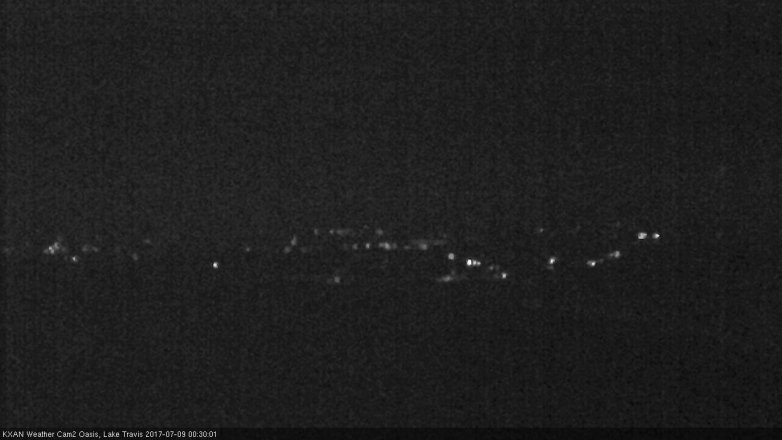 Lake Travis webcam, July 8, 2017 11:40 PM CT