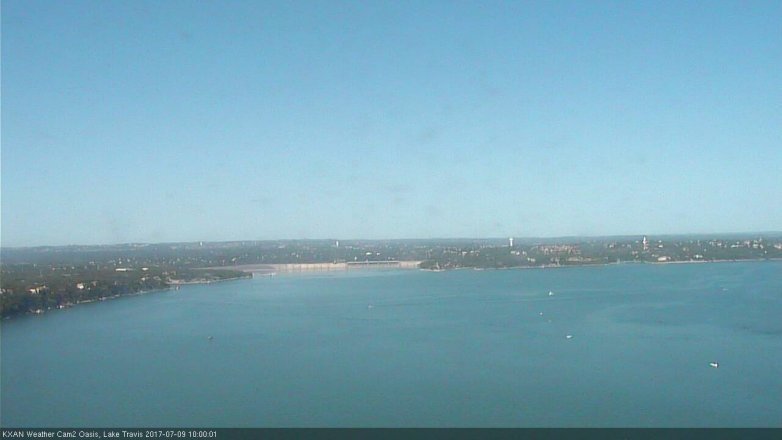 Lake Travis webcam, July 9, 2017 9:10 AM CT