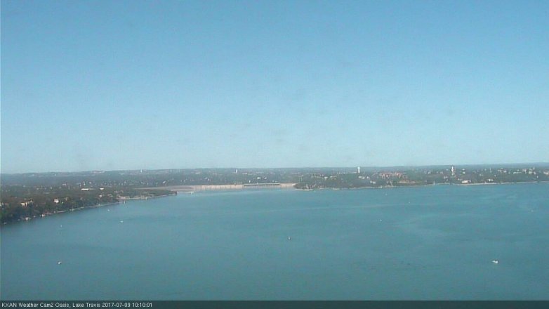 Lake Travis webcam, July 9, 2017 9:35 AM CT