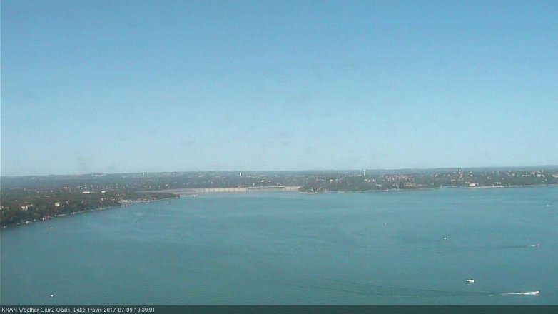 Lake Travis webcam, July 9, 2017 9:50 AM CT